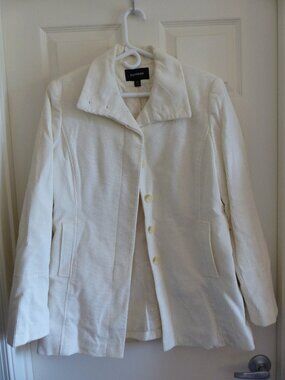 Express Cream Corduroy Quilted Coat